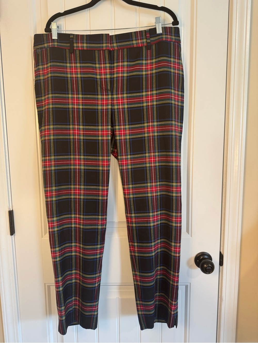 Talbots Hampshire Ankle Pant Black Plaid Dress Pants - NWOT